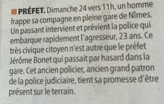 La_Pollice's tweet photo. Nîmes : Bravo à M. Jérôme Bonet , Préfet du Gard (@Prefet30) , ex patron de la PJ , qui mérite #LeGoodJobDuJourDeRobert 👏👏👏 https://t.co/dP7z5Dr18x