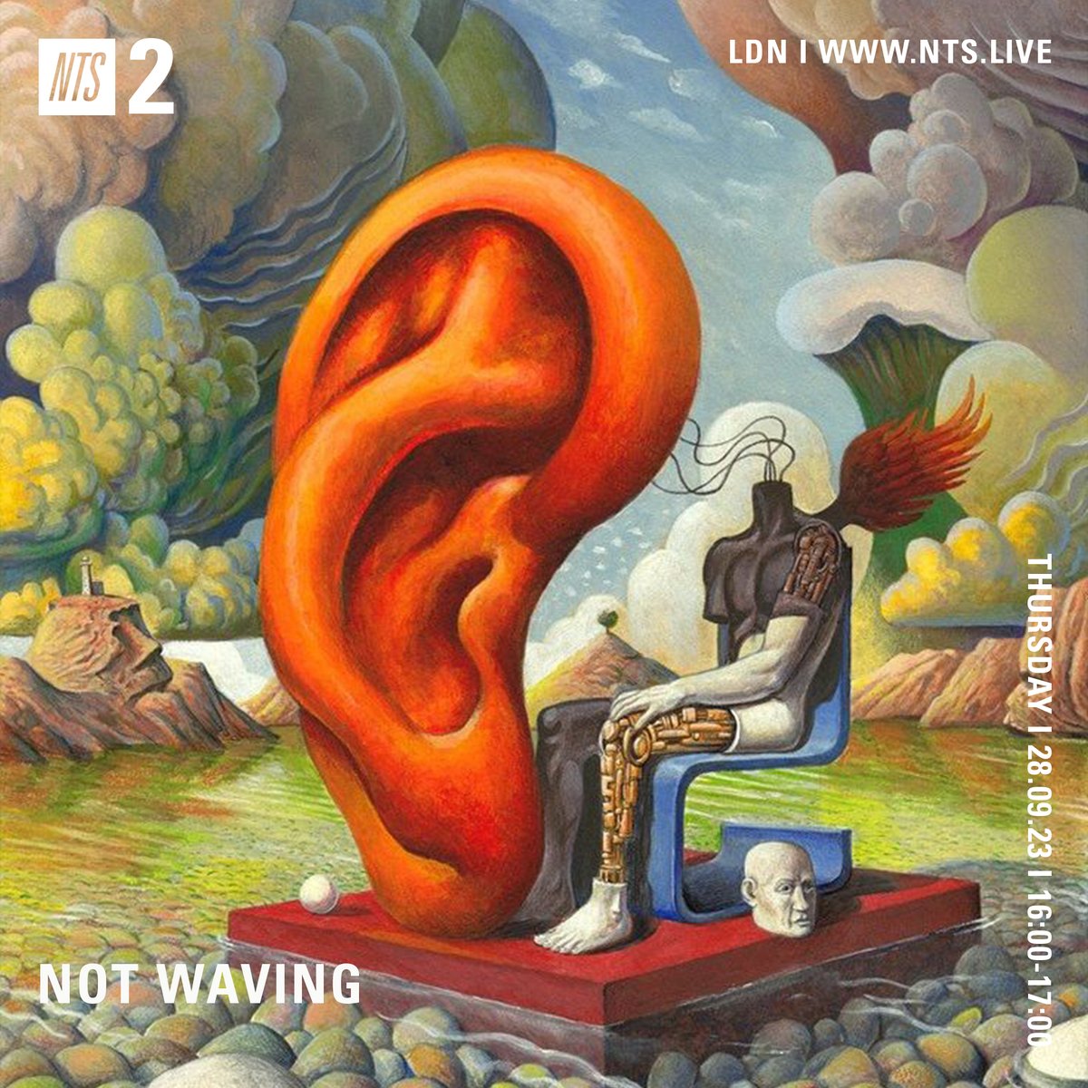 .@NOTWAVINGG here for the next hour - new oddball pop, leftfield electronics, dub off-shoots etc.... nts.live/2