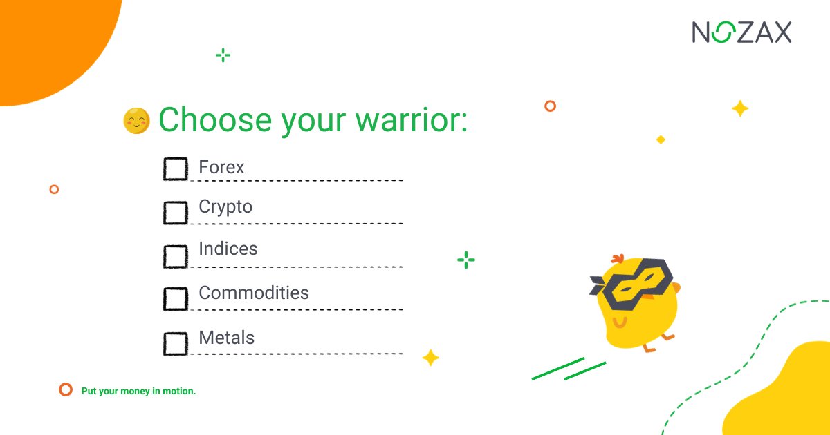 NozaxGlobal's tweet photo. 📊 Which Market Has Your Attention Right Now?
Vote for your preferred market: forex, crypto, indices, commodities, or metals. Let's see where our trading community's interests lie! 🗳️🌍 #MarketPreferences #TradingCommunity https://t.co/9xczkpaTZC