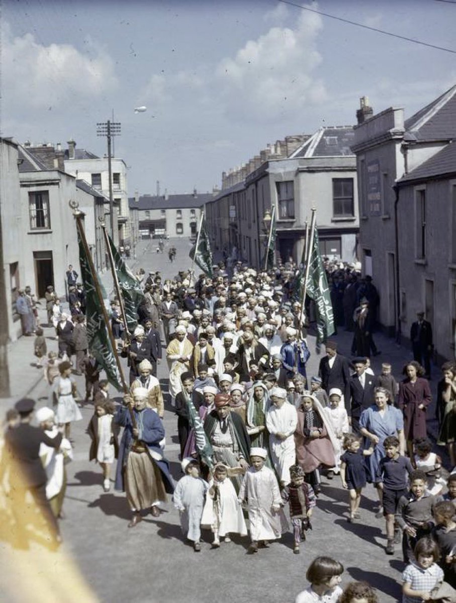 Rare and vintage picture of a Mawlid celebration somewhere in England, 1937