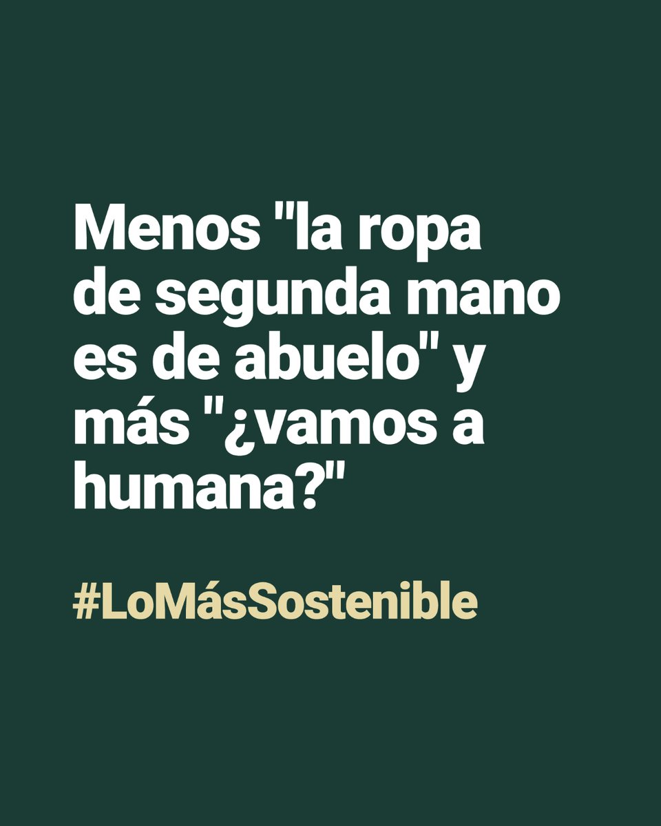 Para todas aquellas personas que están pensando comprar moda de segunda mano por primera vez 👇
#modasostenible #LoMasSostenible