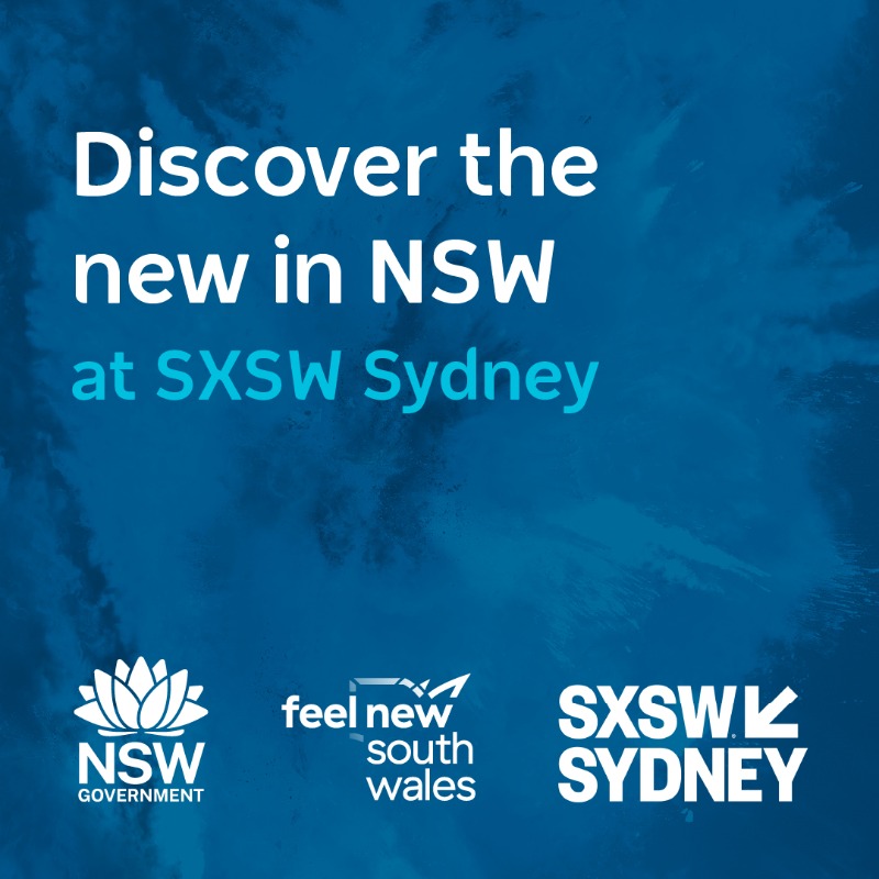 DCITHSNSW's tweet photo. NSW House is coming to @sxswsydney!

Daily keynotes, panels, and activations from a cross section of new-world thinkers to ignite your imagination.

Experience robots, EVs, machines that read your thoughts and more.
#SXSWSydney #DiscoverNSW #SXSW