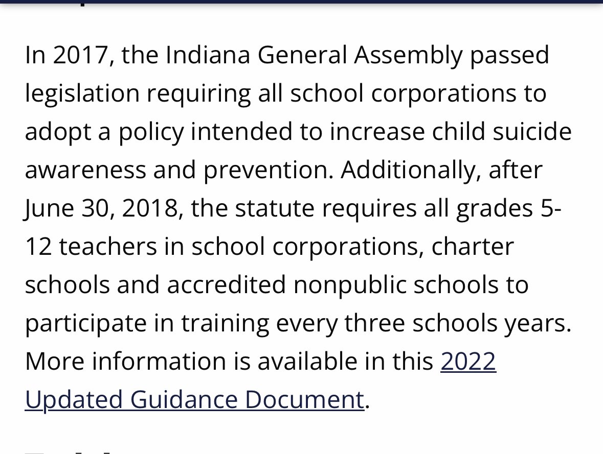 Wonder if Pascoe knows it’s STATE LAW for basically ALL schools, even charters and private schools, to be trained in suicide prevention. Why?  Because the evidence shows talking about it  and REDUCING THE STIGMA has led to lower incidences of suicide. Imagine that.