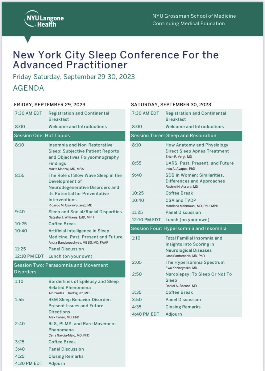 East Coast friends-Have you ever wondered how Alexa/Siri can change the future of sleep medicine? If you did, then hear me talk about the future of AI in sleep medicine tomorrow! More details here: highmarksce.com/nyumc/index.cf…