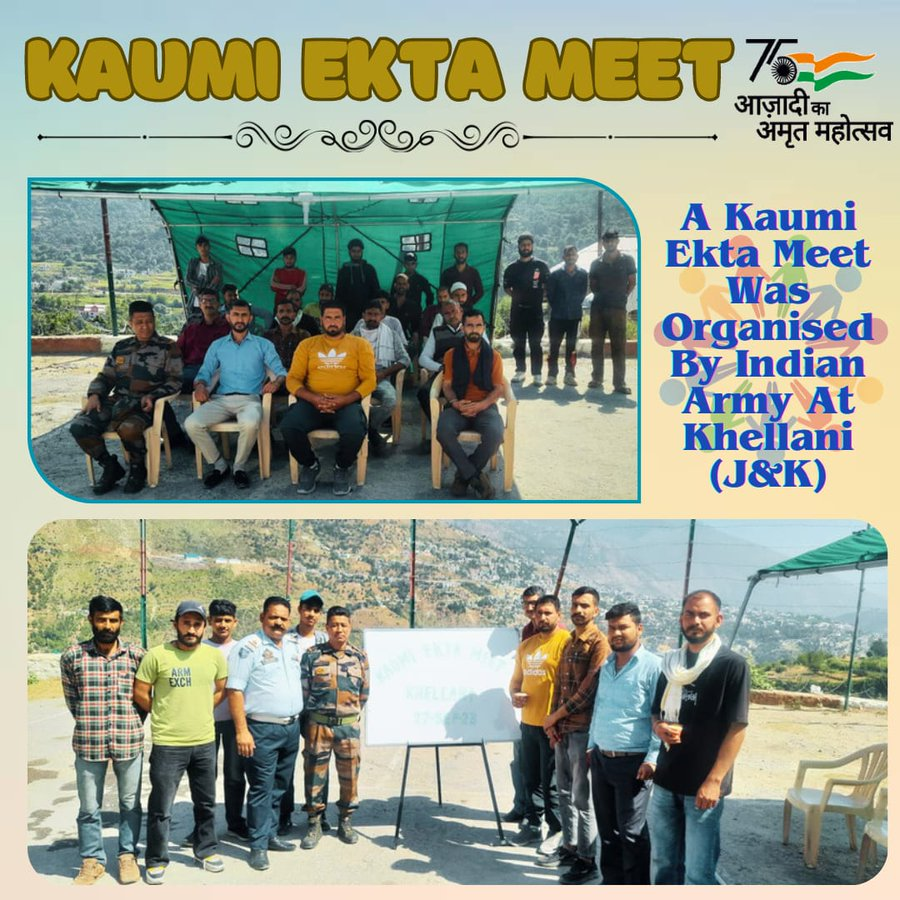 ShimonaSharma3's tweet photo. Sharing thoughts & ideas for #Peace, #Harmony & Growth, #IndianArmy organised a Kaumi Ekta Meet at #Khellani...
#VeeronKiBhoomi
#BadaltaJK
#BhagatSingh
#AnimalTeaser
#EidMiladUnNabi
#Skanda
#indksahobiGB
News
#Messi https://t.co/8gw200fC6Y