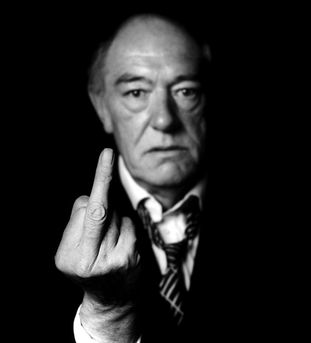 RIP the great #MichaelGambon He told me he had the biggest hands in Hollywood and his had span was over 11 inches. So for the shot we really had to!