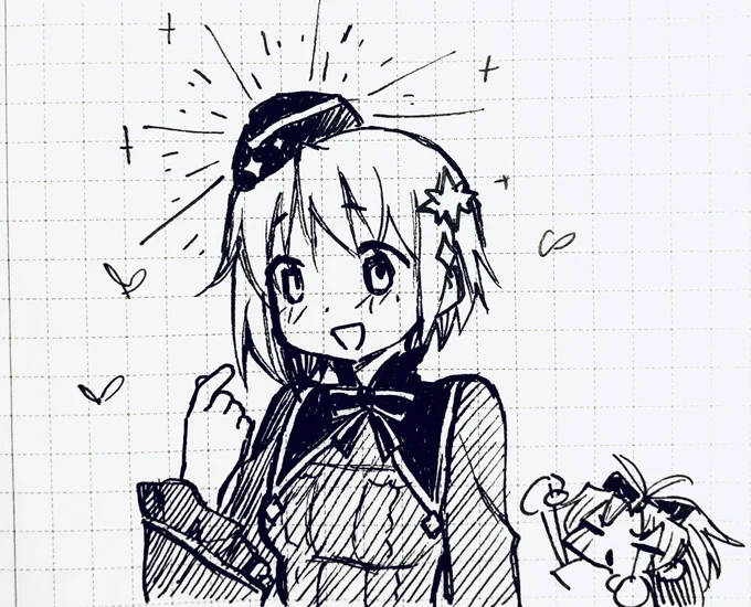 Sayaka has a little hat~✨ 