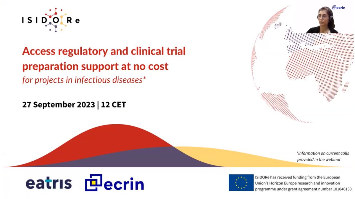 Did you miss the webinar yesterday on how we (ECRIN & @EatrisEric) can support you with free access to regulatory and clinical trial preparation for an infectious disease project? Learn about how @isidore_eu enables us to help you! youtube.com/watch?v=PLRj1g…