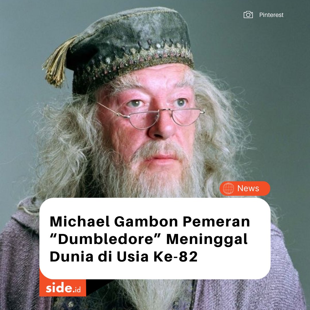 Aktor Sir Michael Gambon pemeran Albus Dumbledore di Harry Potter meninggal dunia di usianya yang ke-82 karena  penyakit pneumonia yang dimilikinya.

Rest in Love, "Dumbledore" 🥀

#Dumbledore #MichaelGambon #SirMichaelGambon #AlbusDumbledore #HarryPotter #sideid