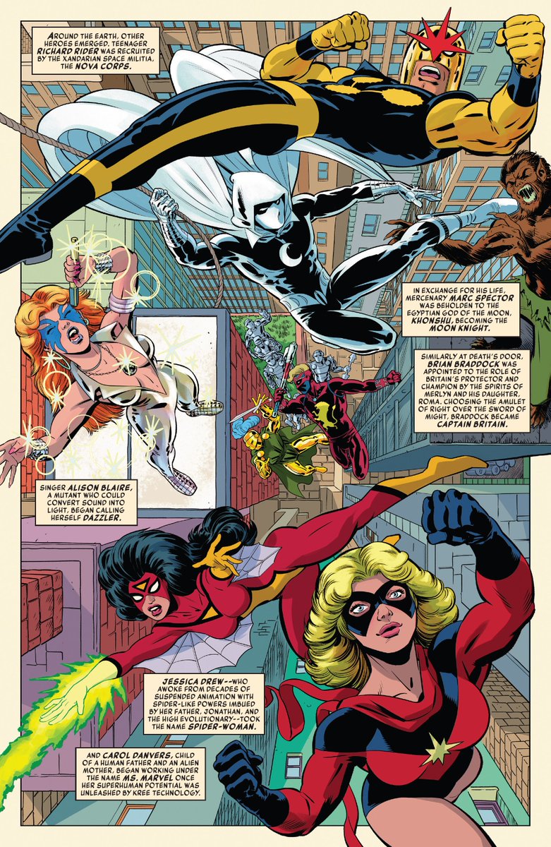 AdamThanosPod's tweet photo. @peterjrios @DHAdvPod @InnerDemonsGR @FWPodcasts History of the #Marvel Universe #4- characters introduced in the mid to late 1970's! #MarkWaid #JavierRodriguez #AlvaroLopez #JoeCaramagna #Nova #MoonKnight #werewolfbynight #CarolDanvers #SpiderWoman #Dazzer #CaptainBritain https://t.co/rCwTJCJWBb