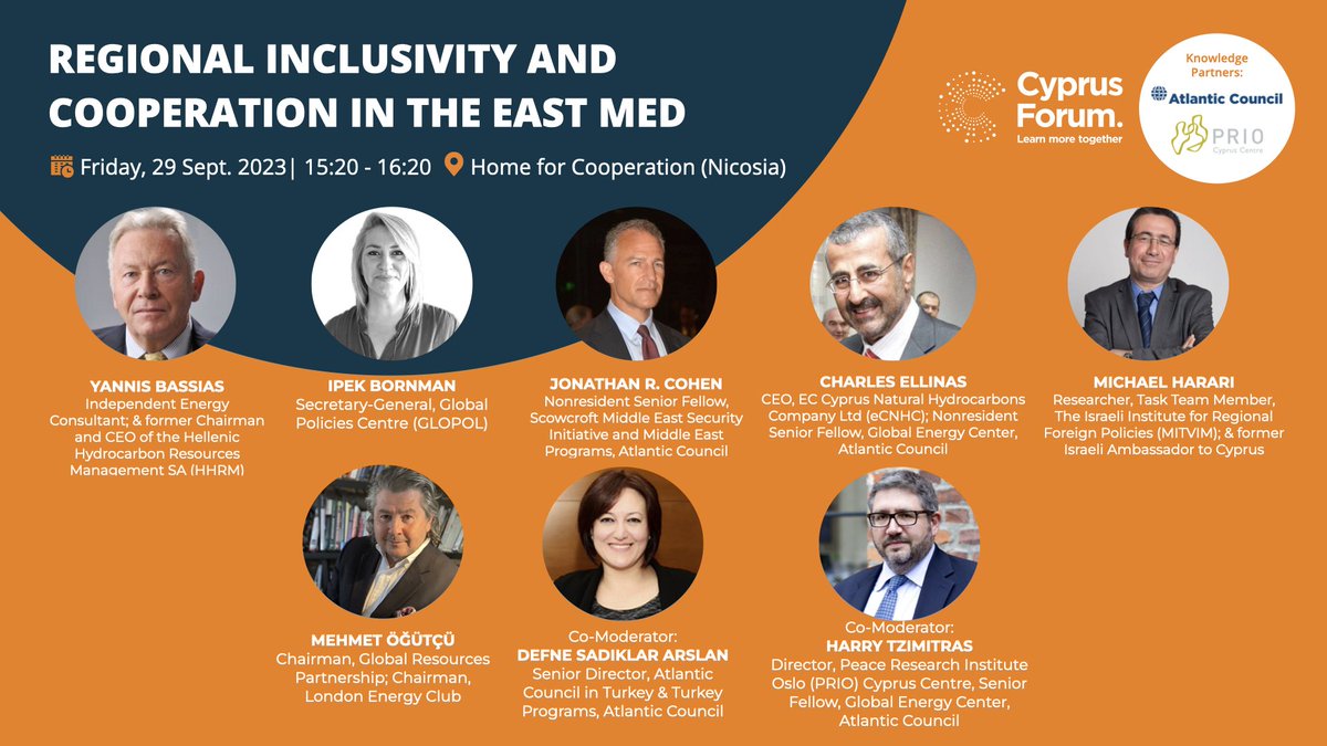 #PanelDiscussion on "#REGIONALINCLUSIVITY AND #COOPERATION IN THE #EASTMED"

Join the discussion 👉 2023.cyprusforum.cy/save-your-seat/

#CyprusForum #Transparency