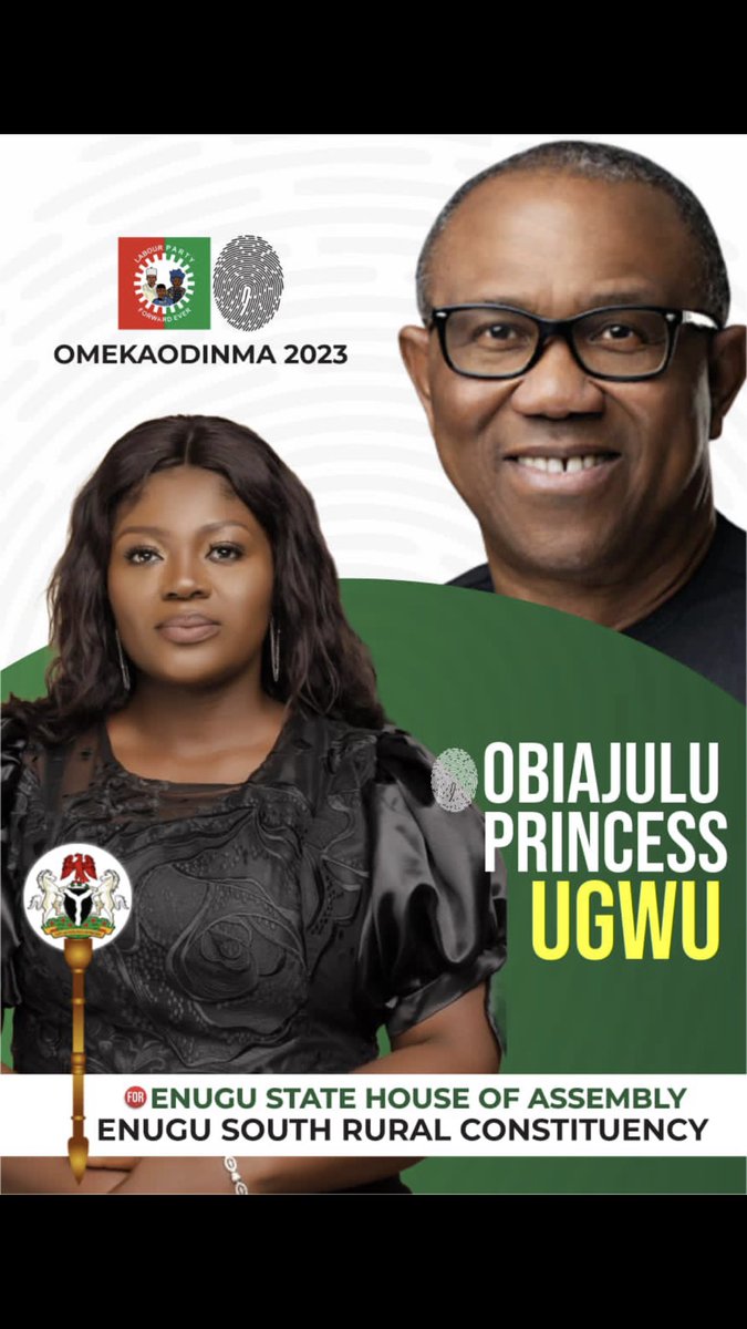 Today, Enugu State Tribunal affirms the mandate of our@NgLabour <a href="/PrincessSplend3/">Princess Obiajulu Ugwu</a>, Hon Obiajulu Princess Ugwu, Hon Member Enugu State House of Assembly, Representing Enugu South Rural Constituency. This is a deserving judgement. Enugu State in general to have you. Congratulations
