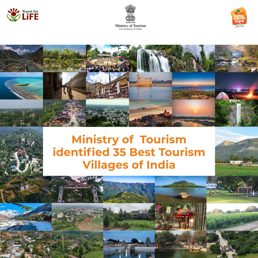 Ministry of Tourism Government of India identified 35 Best Villages of India in 3 different Categories, Gold Silver and Bronze.

To know more rural.tourism.gov.in

@tourismgoi
#BestTourismVillages #ruraltourism #IncredibleIndia