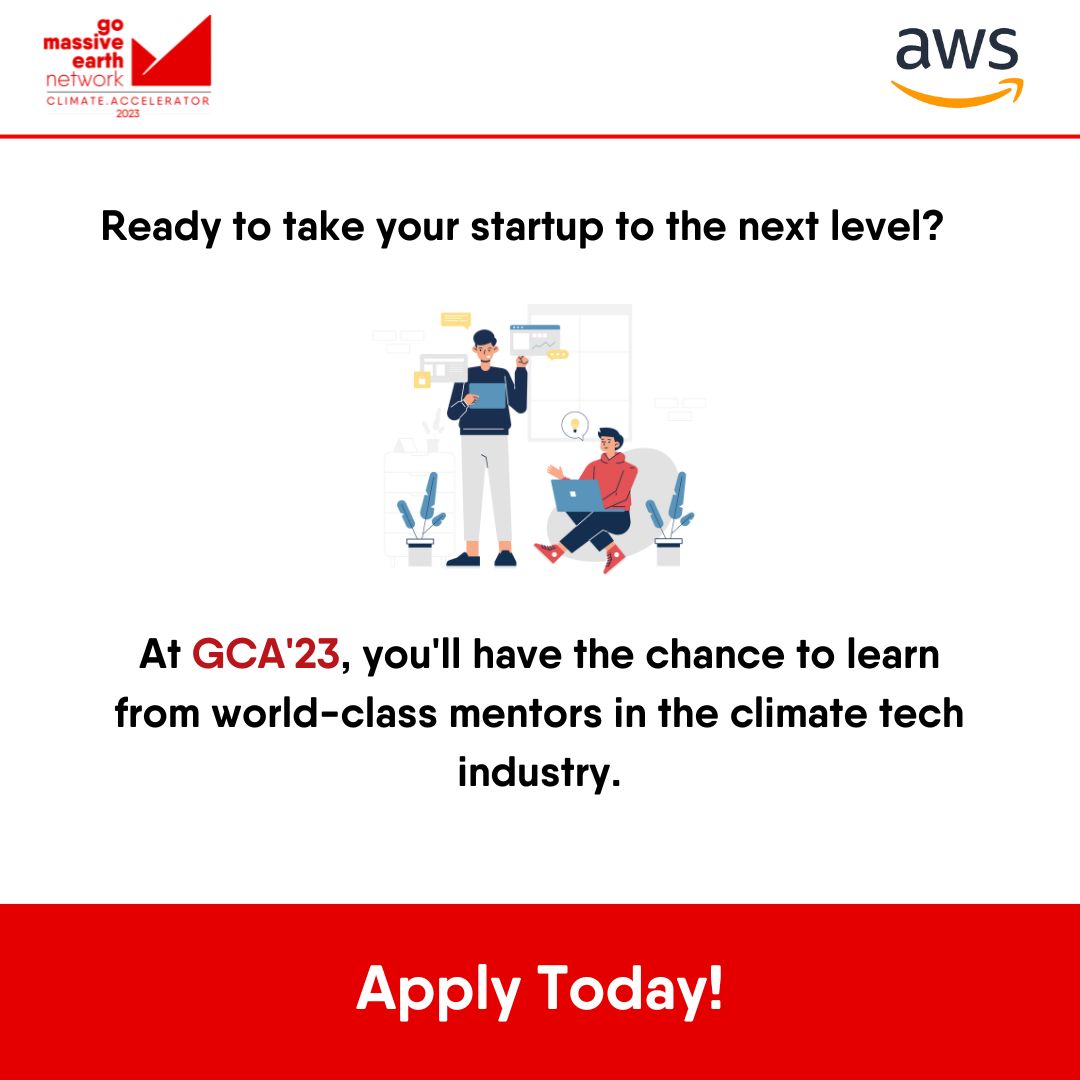 📢 Calling all #startups working for Climate Action!

If  you're a climate tech startup looking to make a positive impact, don't  miss this opportunity. Apply now for GCA'23 and accelerate your journey  to combat climate change. 🌍🚀 

Application link- lnkd.in/dJWUiAku