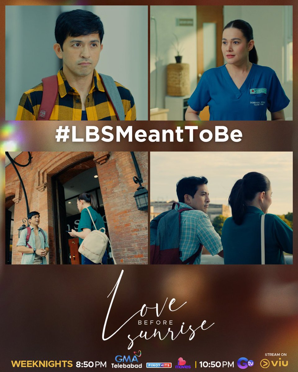 GMADrama's tweet photo. Mapipigilan mo ba ang mga puso kung meant to be naman talaga kayo sa isa't isa?

'Wag palampasin ang #LBSMeantToBe mamaya sa #LoveBeforeSunrise! https://t.co/ELRdqbW8f0
