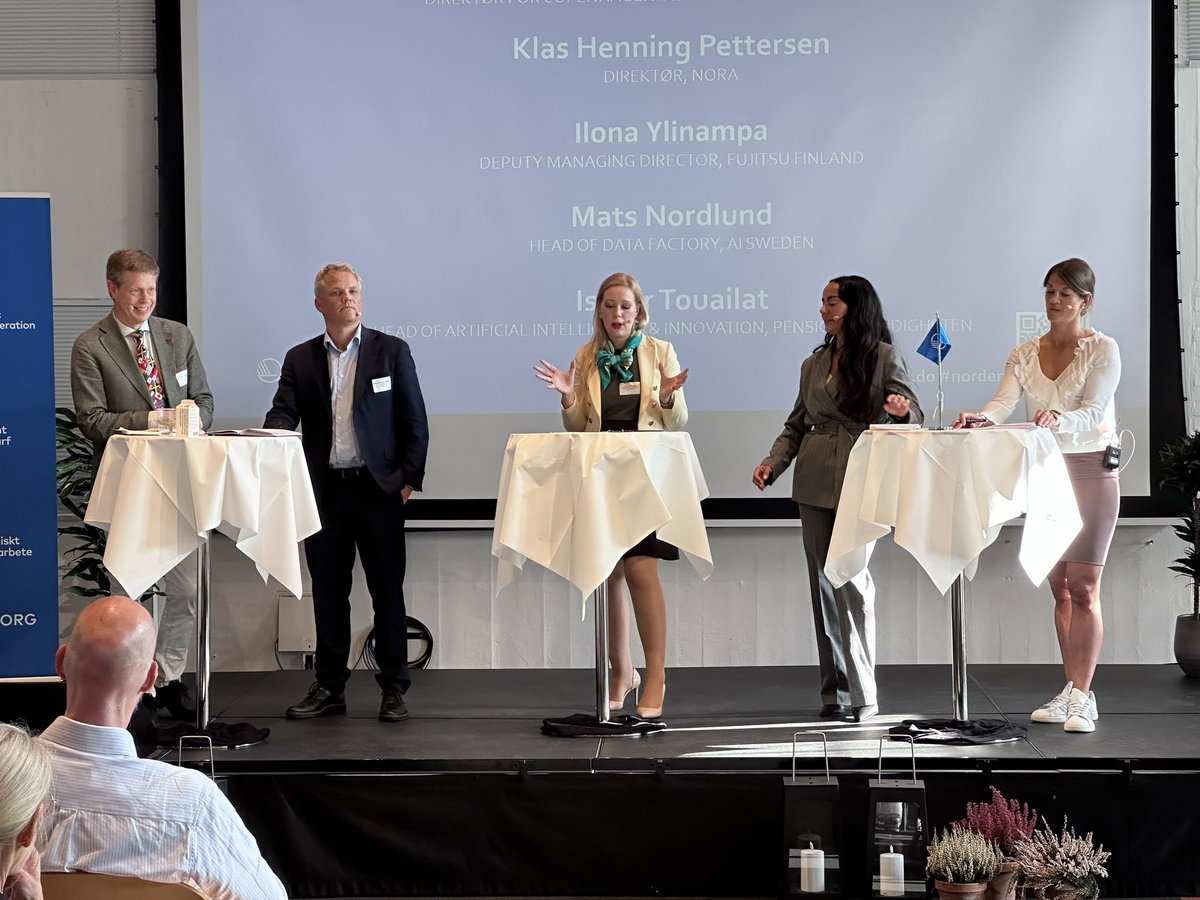 <a href="/AndersKMunk/">Anders Kristian Munk</a> <a href="/RolfElmer/">Dr. Rolf Elmér</a> <a href="/LSU_se/">Landsrådet Sveriges Barn- o Ungdomsorganisationer</a> <a href="/SitraFund/">Sitra</a> 📢 Paneldiskussionen om ett konkurrenskraftig Norden lyfter fram kunskapsdelning och gemensamma ekosystem. Ska Norden ligga i framkant när det gäller applicering av AI måste vi involvera de unga! #nrpol