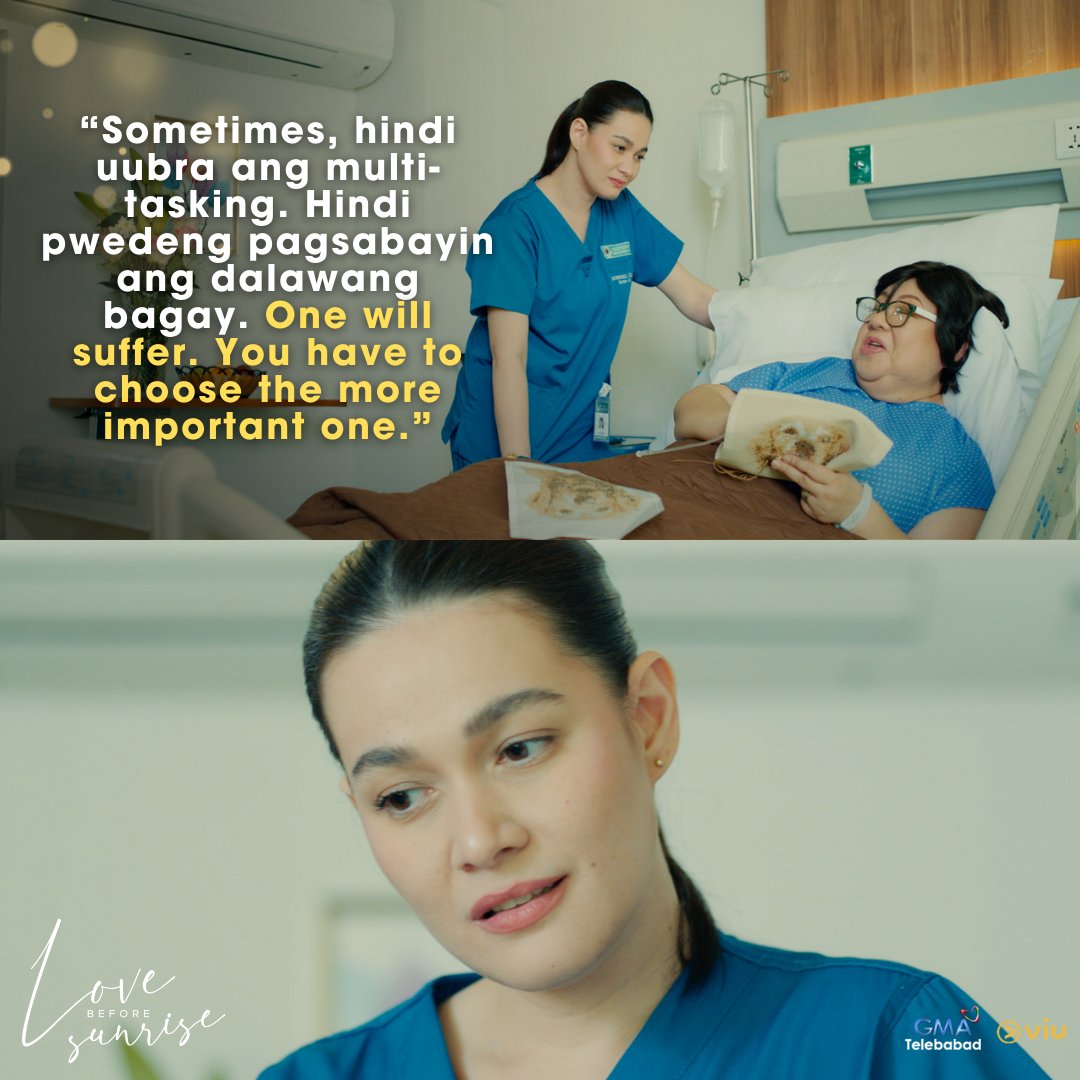 GMADrama's tweet photo. Napaisip si Stella dun ah! So... career, family, or lovelife? Hindi ba talaga pwedeng pagsabayin? 

#LBSMeantToBe #LoveBeforeSunrise 
#GMAViu @Viu_PH https://t.co/lvkgkTXptY