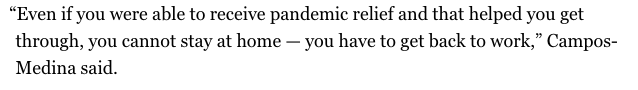 <a href="/Marietmora/">Marie Mora</a> <a href="/DrCamposMedina/">Dr. Patricia Campos-Medina</a> Latinas started to return to work. 

And one thing I want to point out here: A workforce recovery doesn't always mean prosperity. Sometimes it's a reflection of necessity.