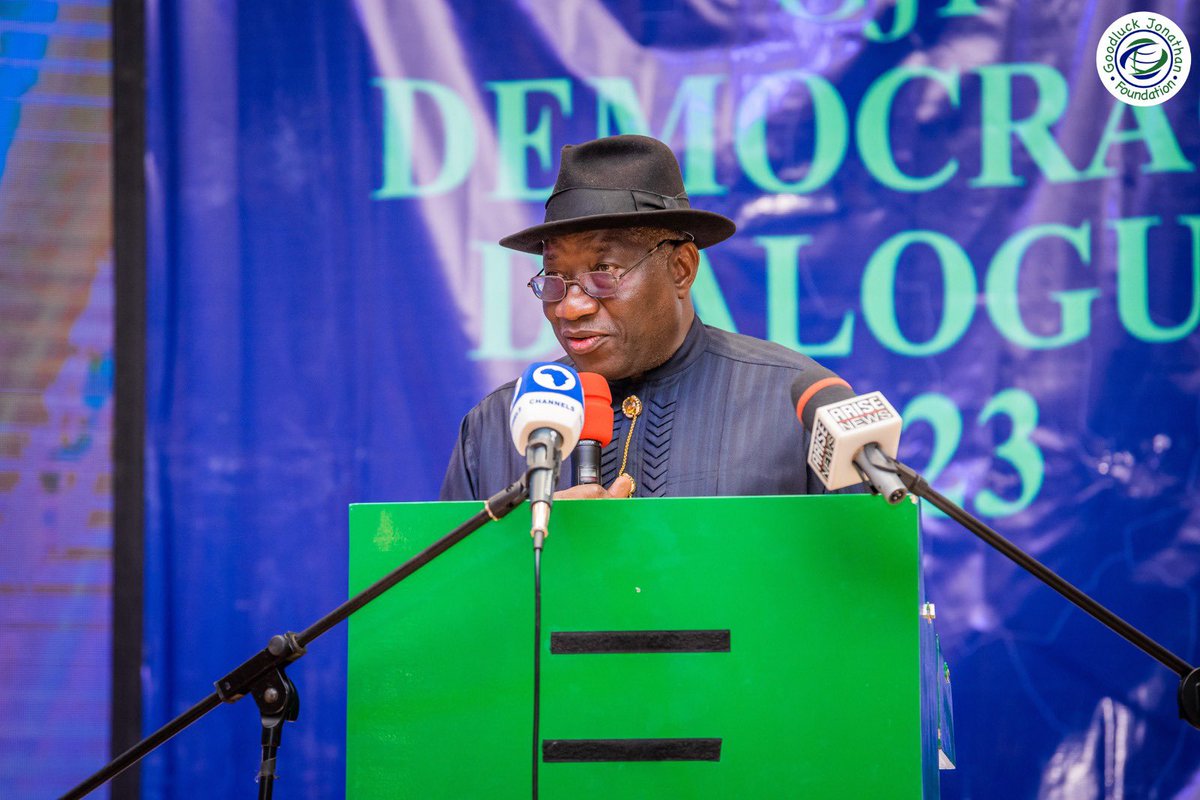 “The theme of the dialogue underscores the fact that we need to see democracy beyond elections and critically look at the nature of our elections and what happens after elections by way of governance.”
 - GEJ 
#GJFDemocracyDialogue