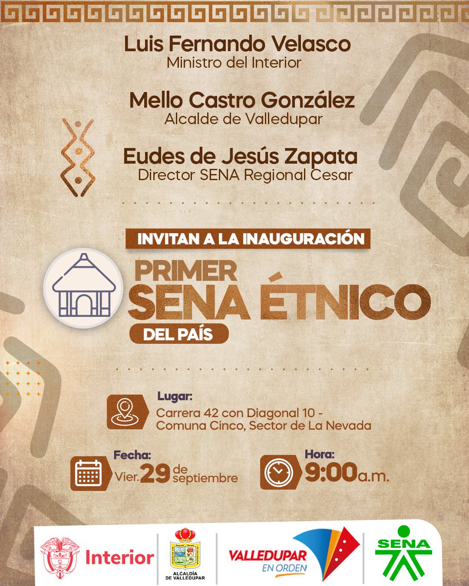🛖El primer SENA Étnico del país está en #Valledupar.

📍¡Este gran sueño ya es una realidad! 

Aquí impulsaremos la inclusión social y el desarrollo de nuestros hermanos mayores y población con enfoque diferencial.

📣Mañana 29 de septiembre, será la inauguración de la obra.