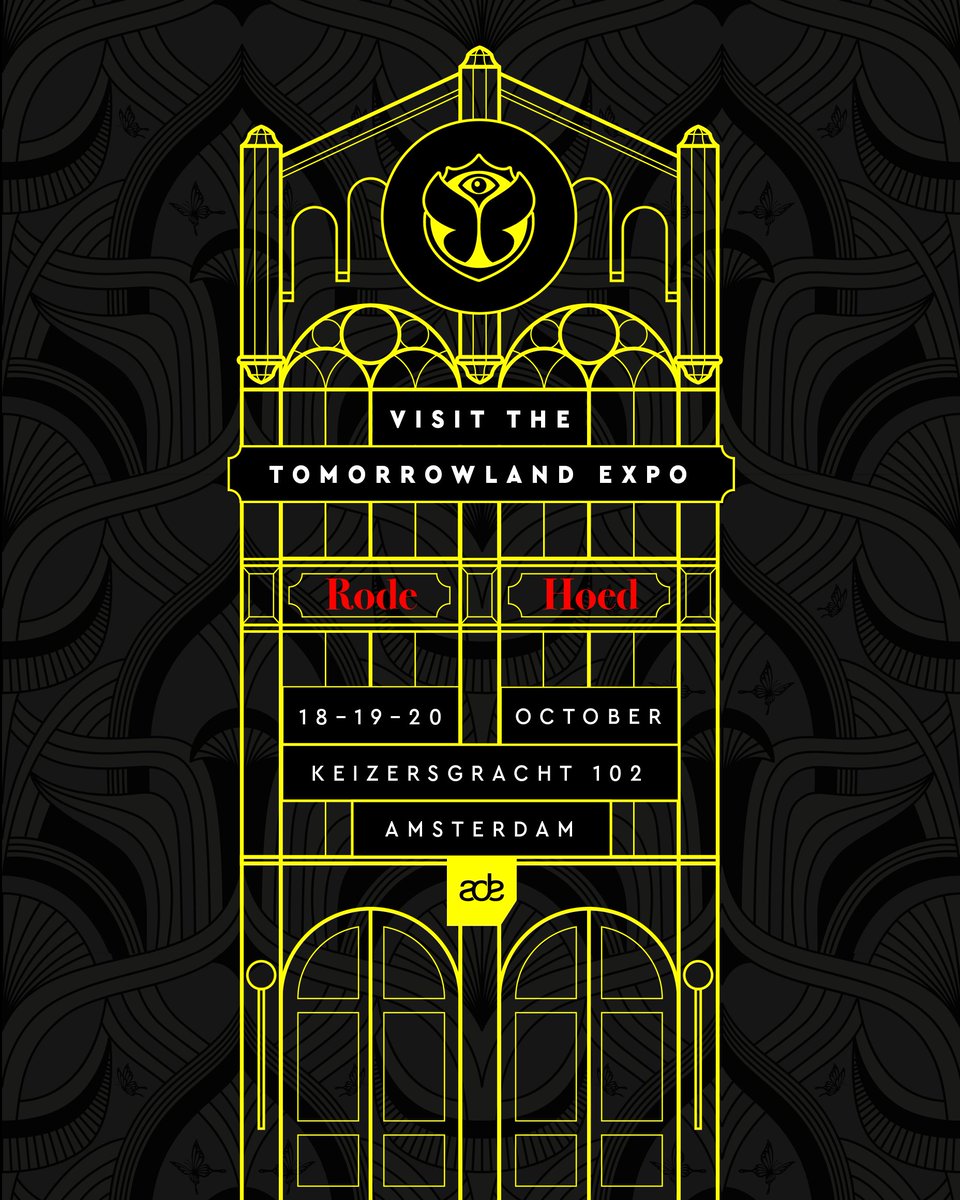 tomorrowland's tweet photo. Visit the free Tomorrowland Expo during ADE Amsterdam. Kicking off the 20-year anniversary celebrations with the magical Tomorrowland Expo in the heart of Amsterdam from October 18 - 20. Offering people from all corners of the globe a one-of-a-kind and free experience. All info: https://t.co/4M8VTxfWxC