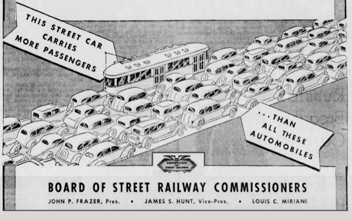 Detroit Department of Street Railways, 1937.