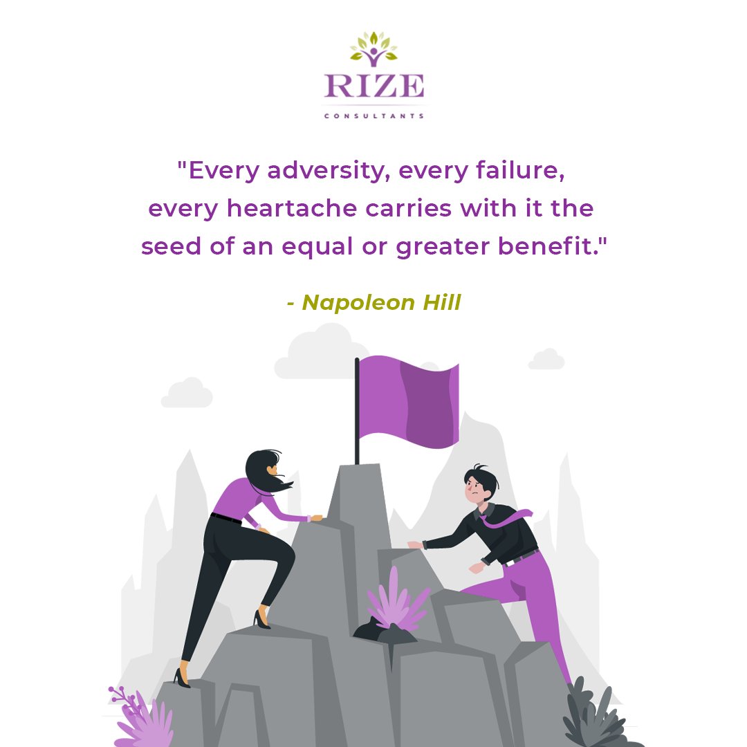 By embracing failures as learning opportunities, we can grow into successful individuals who are capable of achieving even greater heights. 

#RizeConsulants #Rize #Success #SuccessfulIndividuals #Grow