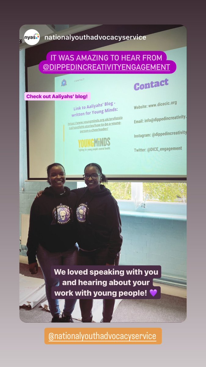 Thank you <a href="/NYASServices/">NYAS (National Youth Advocacy Service)</a>! We look forward to getting involved and supporting the amazing work you do 👏💡
#youthadvocacy #youngpeople