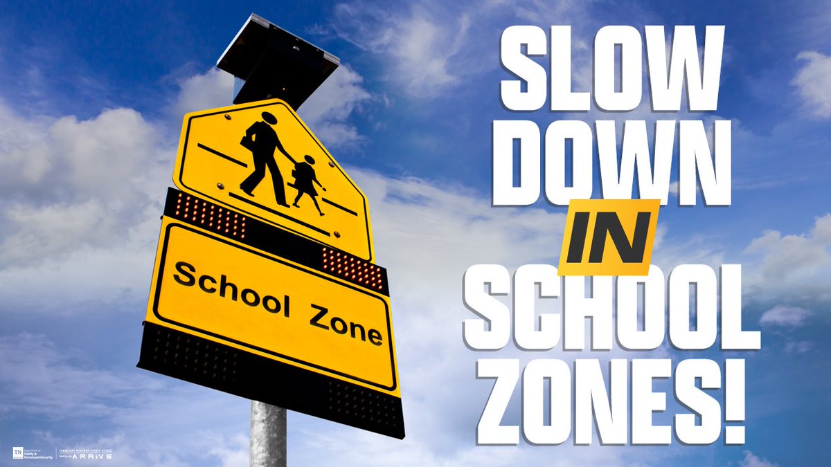 It's good advice to slow down in and around school zones at all times of the day. Clubs and sports teams often hold meetings after school hours. A split second could change a life. Put away the phone, slow down, and #DriveAlert.