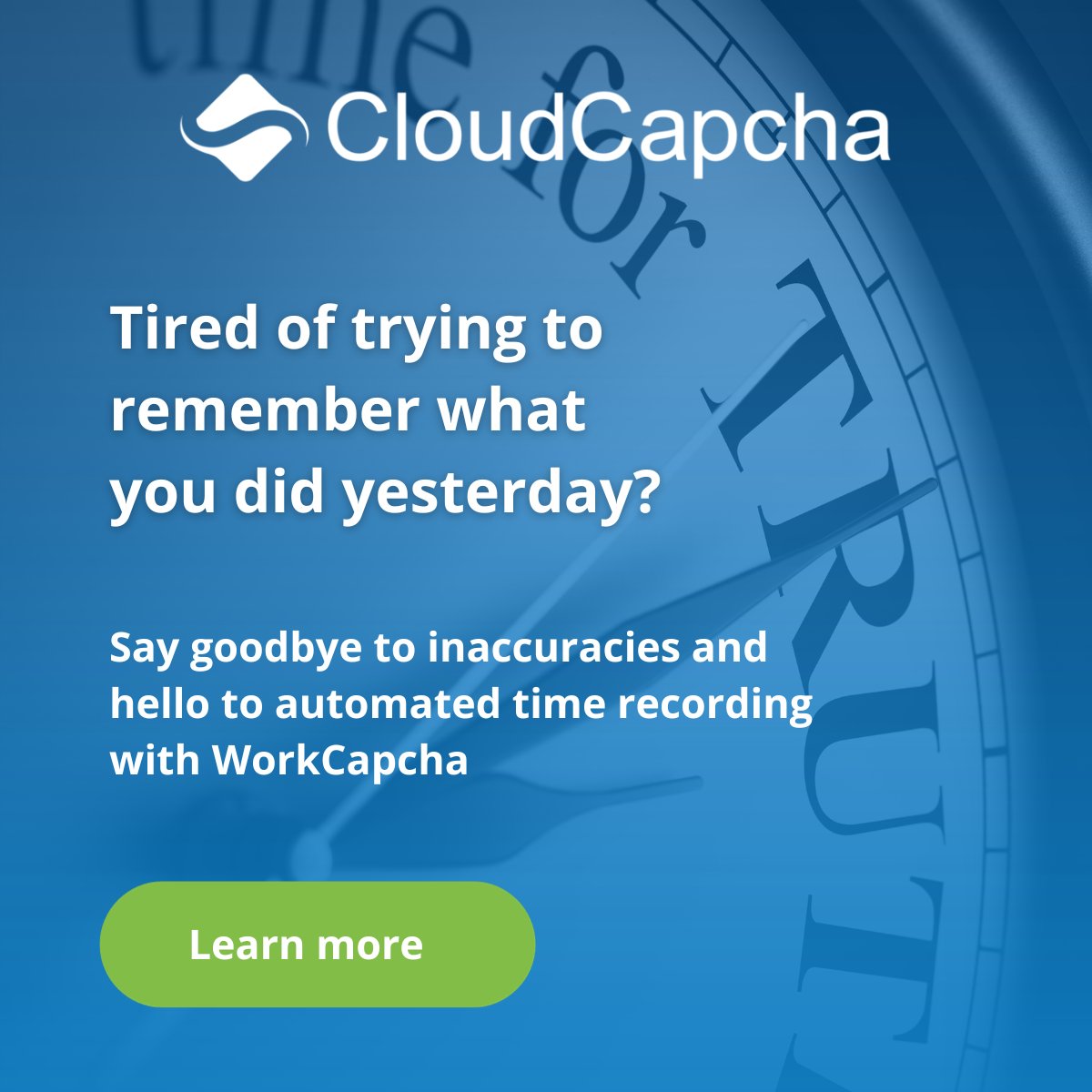 CloudCapcha's tweet image. Are you tired of trying to remember what you did yesterday to populate your timesheets? Let WorkCapcha&apos;s automated time recording application take the pain away so you can focus on your clients.

eu1.hubs.ly/H05rd6F0

#Accounting #TimeRecording #Timesheets
