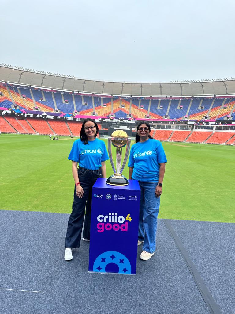 MoiraDawa's tweet photo. 🚀 Honored to be a part of the launch of the CRIIIO4Good life skills module by @UNICEFIndia @ICC and the @EduMinOfIndia with @mandhana_smriti. 🌟
An inspiring day with over 1000 bright young minds from government schools in Gujarat! 📚✨
#CRIIIO4Good https://t.co/qzDWYiMkrv