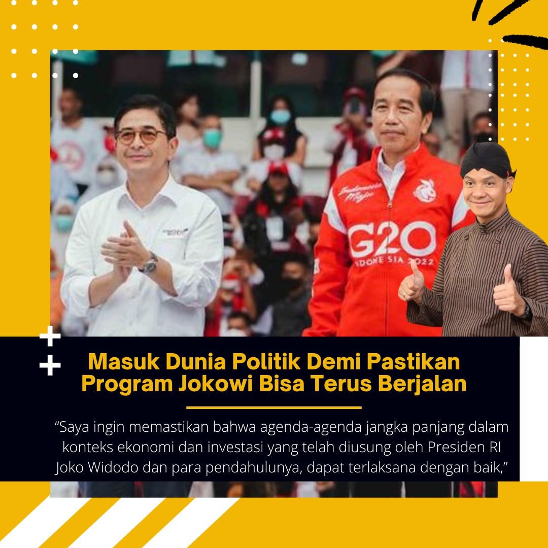 Kehadiran Arsjad Rasjid dikubu Ganjar Pranowo adalah bukti kehadiran Jokowi dibelakang Ganjar

Arsjad adalah tokoh yang selalu ada disamping Jokowi dalam menangani masalah ekonomi

Ini sekaligus memastikan Program Jokowi harus terus berjalan, bukan diubah

#GanjarPranowo