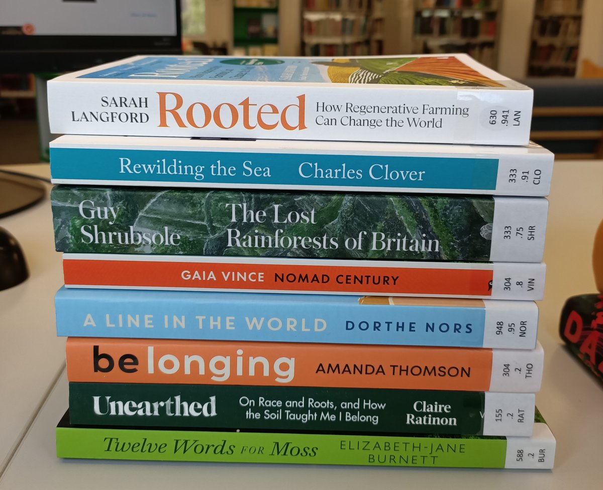 #NewBookAlert 🌳🌱🪺 Interested in nature, ecology and the environment? 🌊🦀🦠 Come and borrow these brand new library books!