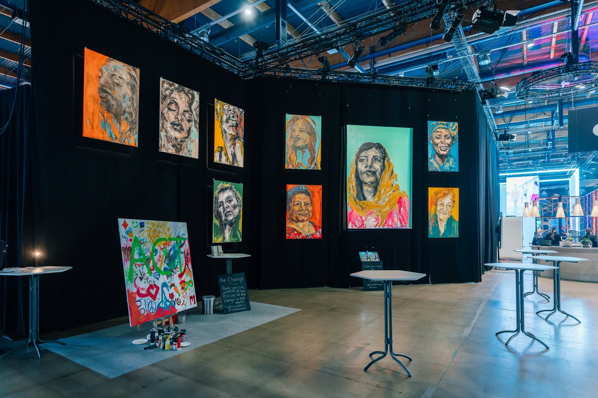 'We need to redefine what honour means in our society: let’s start sending girl to school and honour' @Malala as many other powerful female figures continues to inspire women and speak up for them. You can still visit 'I was born a girl' art exhibition. #nbforum2023