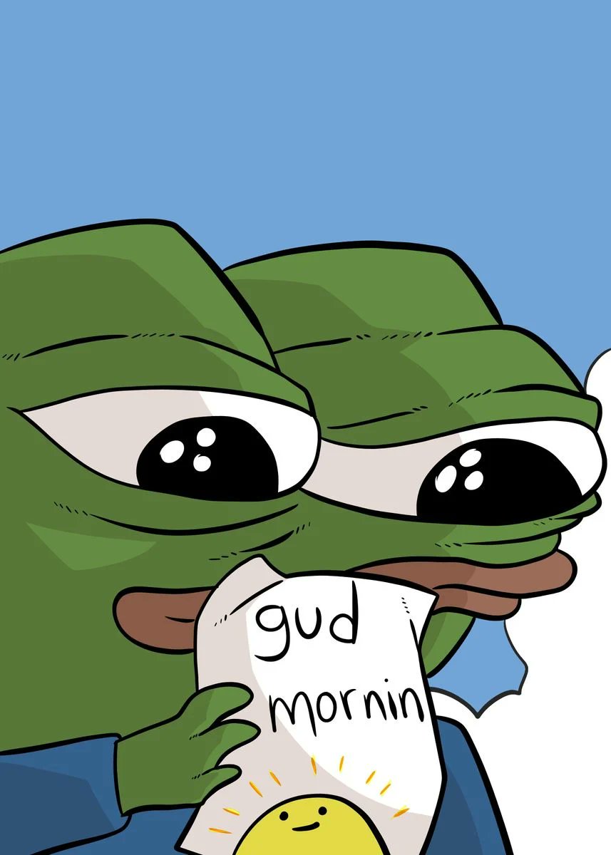 GUD MORNING
REMEMBER WHY YOU ARE HERE FREN
THE BULL RUN......
 IT IS  JUST AROUND THE CORNER

NEW $PEPE WILL FLIP OLD $PEPE