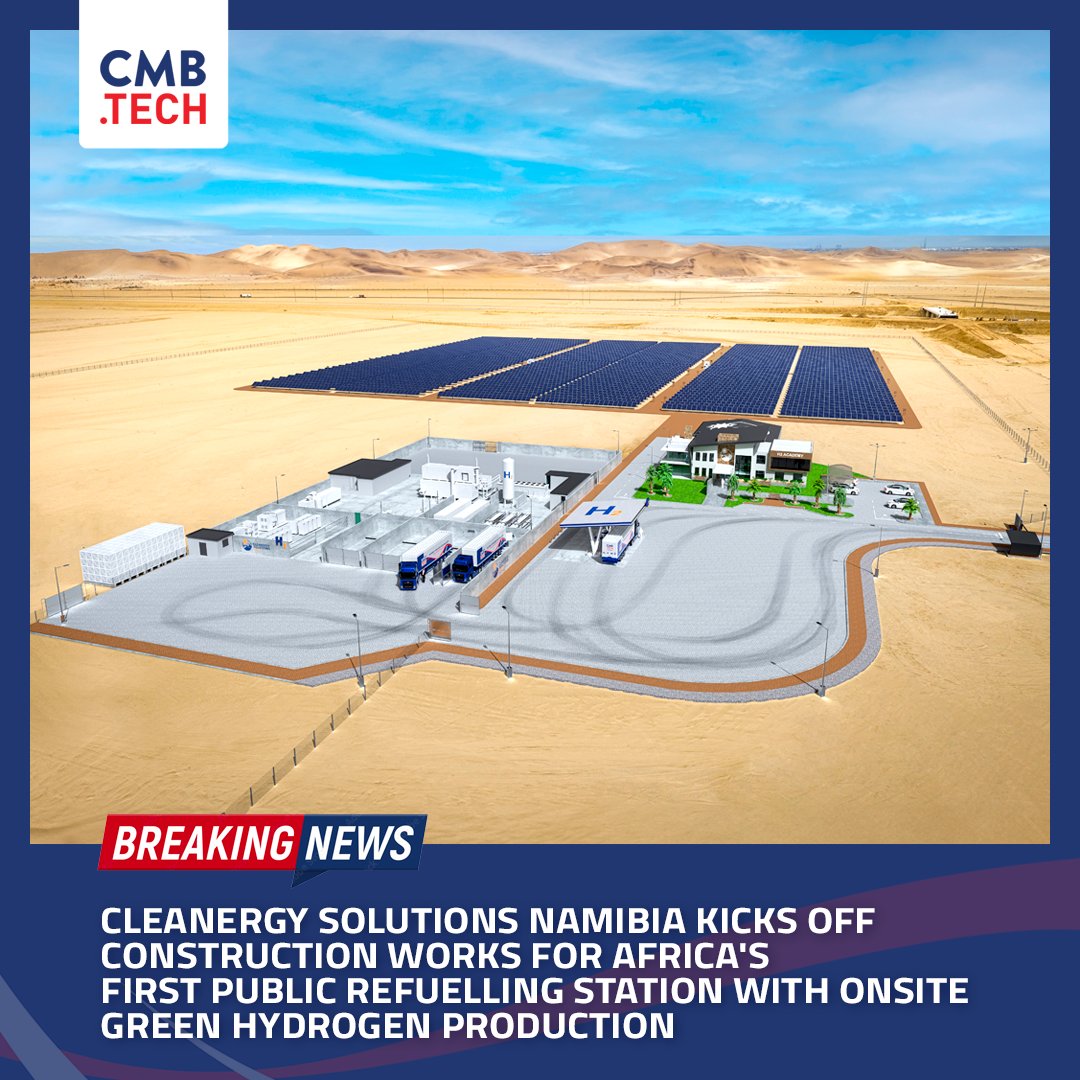 CMB.TECH (@cmb_tech) on Twitter photo Today, Cleanergy Solutions Namibia, a joint venture between the <a href="/ohlthaverlist/">Ohlthaver & List</a> Group and CMB.TECH, announces a premiere: the bricklaying of Africa’s first public green hydrogen refuelling station.
Read more here: cmb.tech/news/cleanergy… Today, Cleanergy Solutions Namibia, a joint venture between the <a href="/ohlthaverlist/">Ohlthaver & List</a> Group and CMB.TECH, announces a premiere: the bricklaying of Africa’s first public green hydrogen refuelling station.
Read more here: cmb.tech/news/cleanergy…