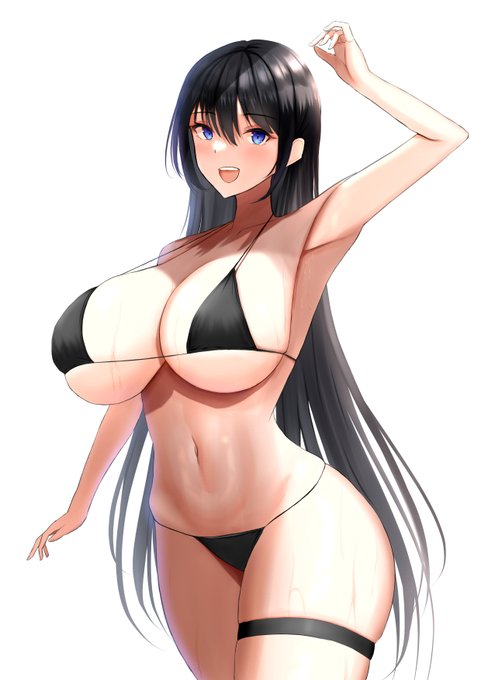 黒髪碧眼デカ乳お姉さん(修正版) 