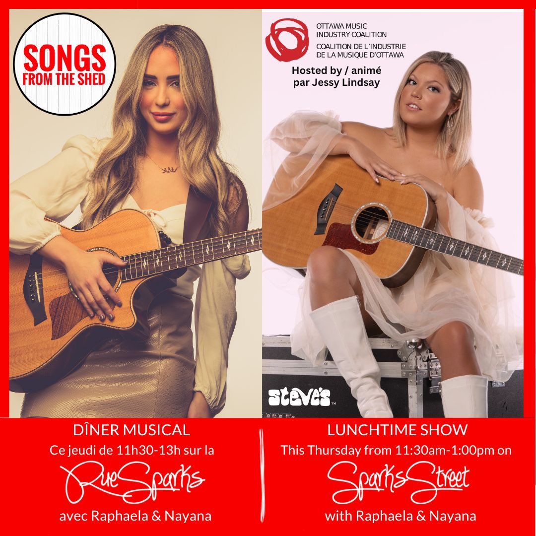 Can’t wait to play Songs from the Shed today at 11:30am!! Sparks St✨