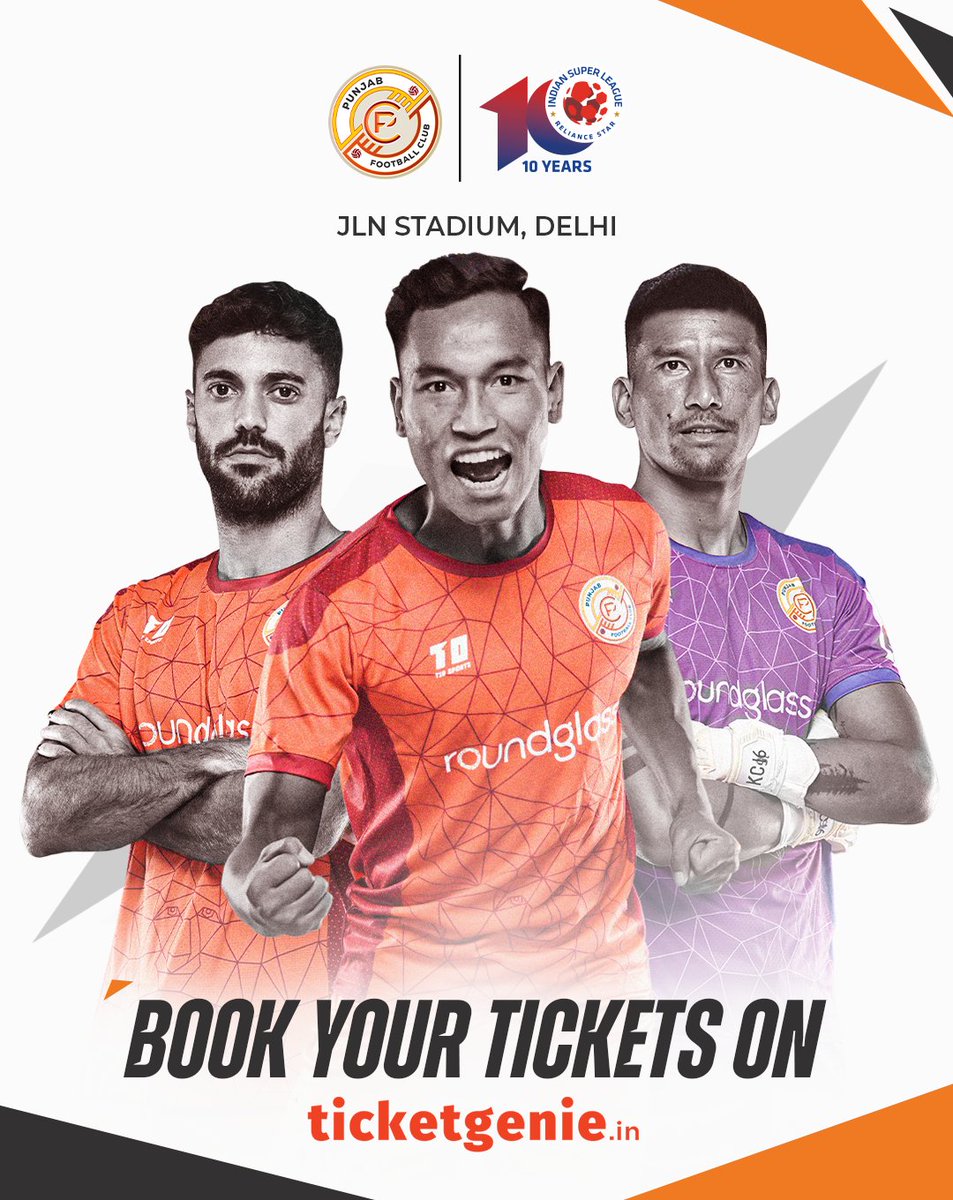 RGPunjabFC's tweet image. The moment you all were waiting for. Head to @TicketgenieIN to book your tickets for Punjab FC&apos;s home matches.

Get your tickets - bit.ly/3ETCgr4

#PFC #PunjabDaJosh