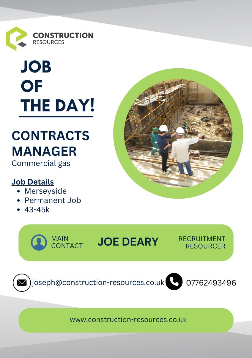 Thursday's Job Of The Day!💼Commercial Gas Contracts Manager😊Contact us for more details📞
#job #contactsus #newjob #contractsmanager #commercialgas