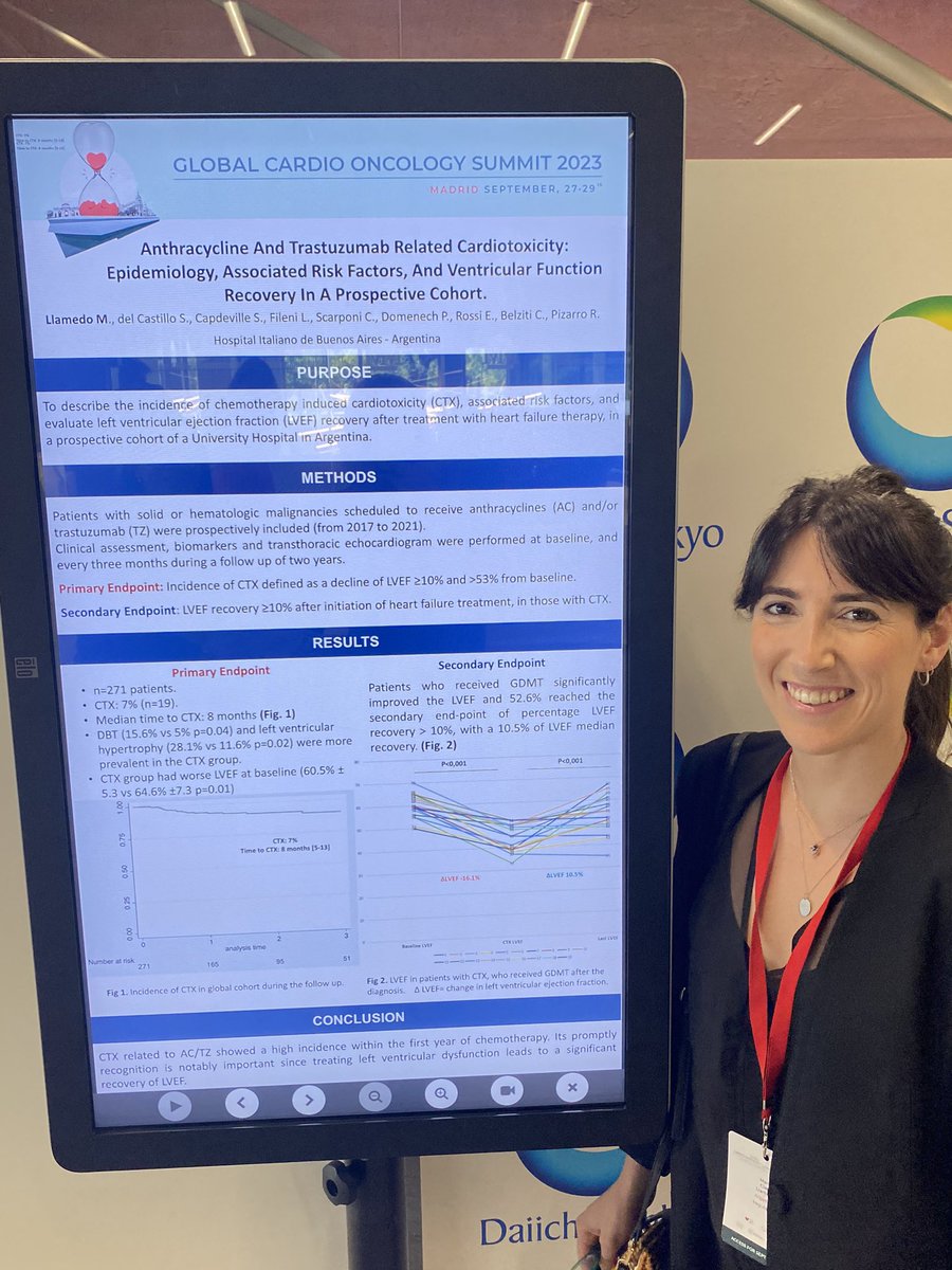 LlamedoClara's tweet photo. Very excited to be representing the Cardio-oncology team from @Imedcv. E-póster presentation of our prospective research from 🇦🇷 in @JACC cardio-oncology at #GCOS23 @ICOSociety 

@sdelcastillo84 @cardiohiba_resi @cscarponi__ @pilu_domenech @SofiaCapdeville https://t.co/L9Za1Q8NFB