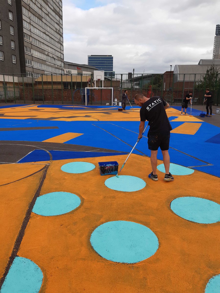 make:good (@wemakegood) on Twitter photo Check out the newly painted basketball courts on Carpenters Estate. The designs are beautifully colourful community-designed patterns that we worked with young people to create. Thanks to <a href="/woodstreetwalls/">Wood Street Walls, Mural Painters & Public Art</a> for the patience + work and the team at The Dovetail + @populoliving Check out the newly painted basketball courts on Carpenters Estate. The designs are beautifully colourful community-designed patterns that we worked with young people to create. Thanks to <a href="/woodstreetwalls/">Wood Street Walls, Mural Painters & Public Art</a> for the patience + work and the team at The Dovetail + @populoliving