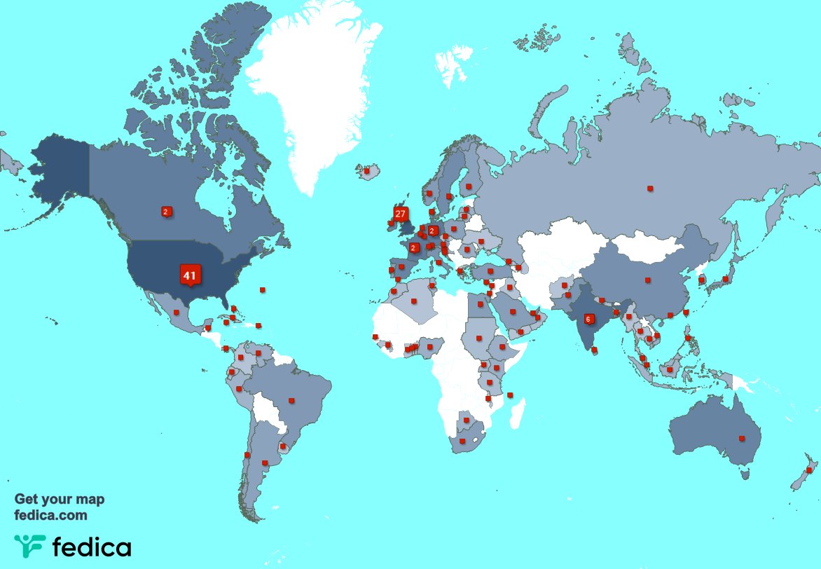 I have 2 new followers from Iceland, and more last week. See fedica.com/!BioPharmaMike