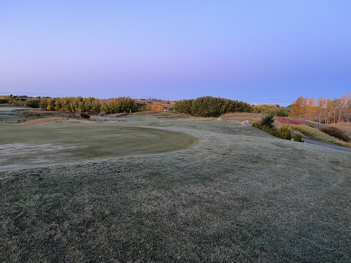 Brisk morning today as the first heavy frost covers the course.  Tee times are going to be delayed this morning. Will update again at 8:15 when we know more.