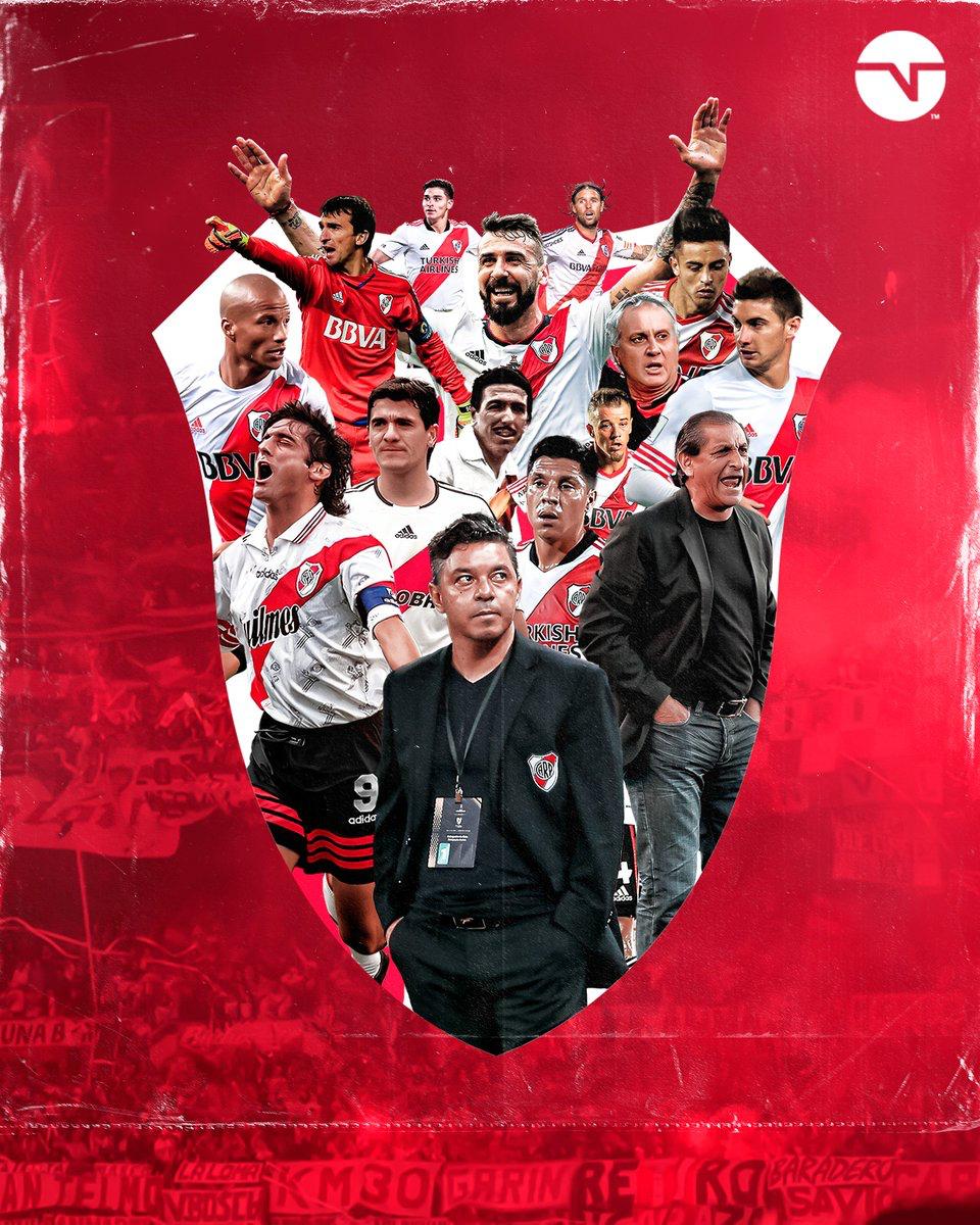 TNTSportsAR's tweet photo. ¡Feliz día a todos los hinchas de River! ⚪🔴 🙌 

▶️ ¿Quién es el máximo ídolo de la historia del Millonario? https://t.co/8erjcrLsBU