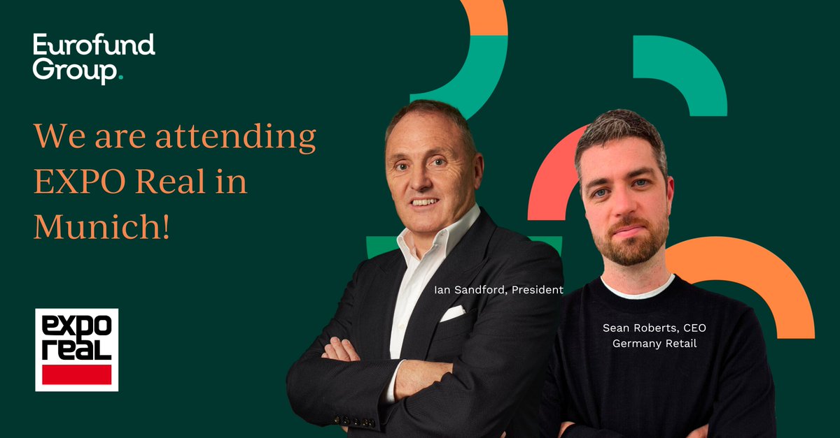 Next week, the #EurofundGroup team will attend <a href="/EXPOREAL_Munich/">EXPO REAL</a>.

Ian Sandford and Sean Roberts will be present to share #insights on the latest opportunities in the market and Eurofund Group's entry to #Germany.

Please don't hesitate to get in touch with the team directly!