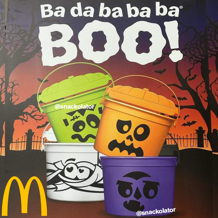 McDonald's is bringing Boo Buckets back in 2023 and this time they have FOUR buckets!

They look absolutely adorable and I'm loving the new designs.

Get the new Boo Buckets with your Happy Meal starting October 17th.

Are you grabbing these?