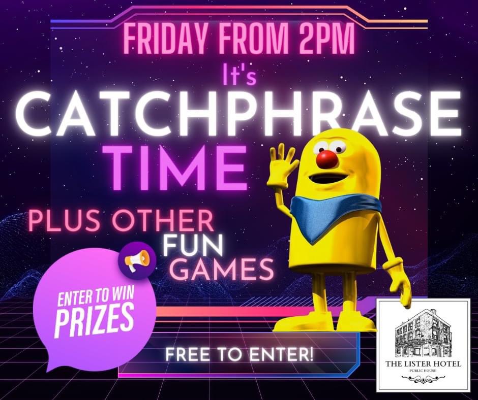 Join us tomorrow from 2pm for Catchphrase and other fun games! 🍻🏆