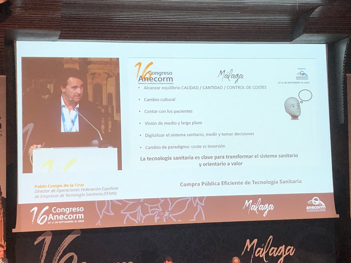 Area2RRMM's tweet photo. #16ANECORM Compra basada en valor, calidad y paciente como objetivos. https://t.co/cach1SQUKv