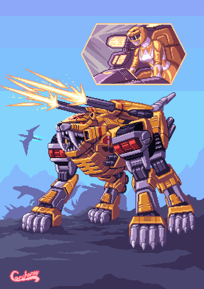 #pixelart #powerangers Tigerzord